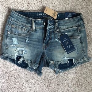 AE distressed shorts